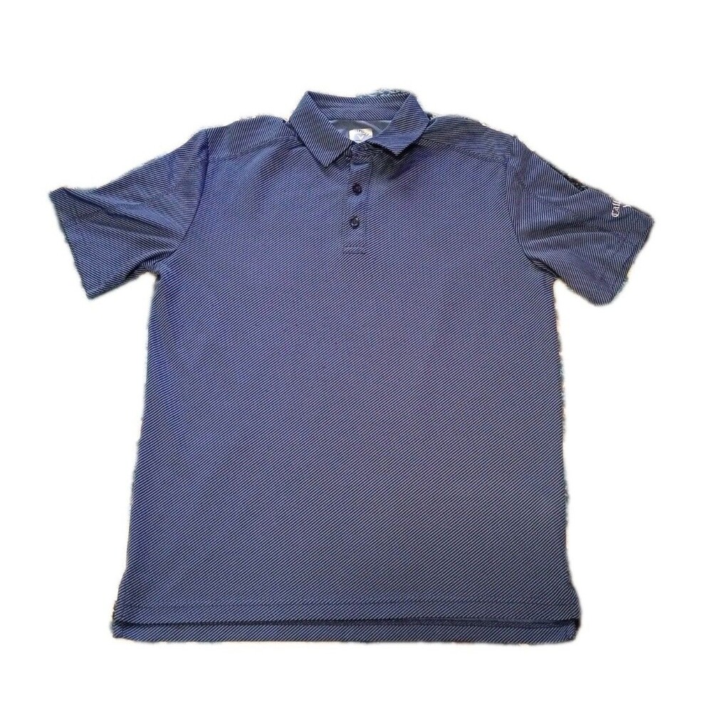 Callaway Golf Polo Blue Opti-Dri Performance Blue Striped Short Sleeve Men Sz M